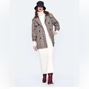 Zara plaid trench coat